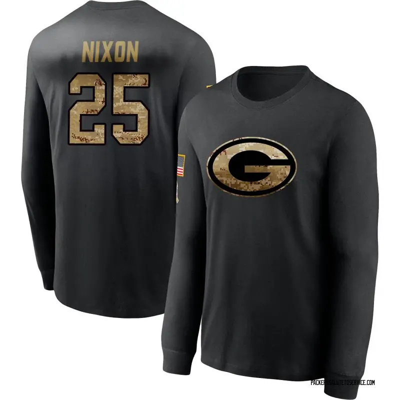 Keisean Nixon Green Bay Packers Men's Legend Olive Salute to Service T-Shirt