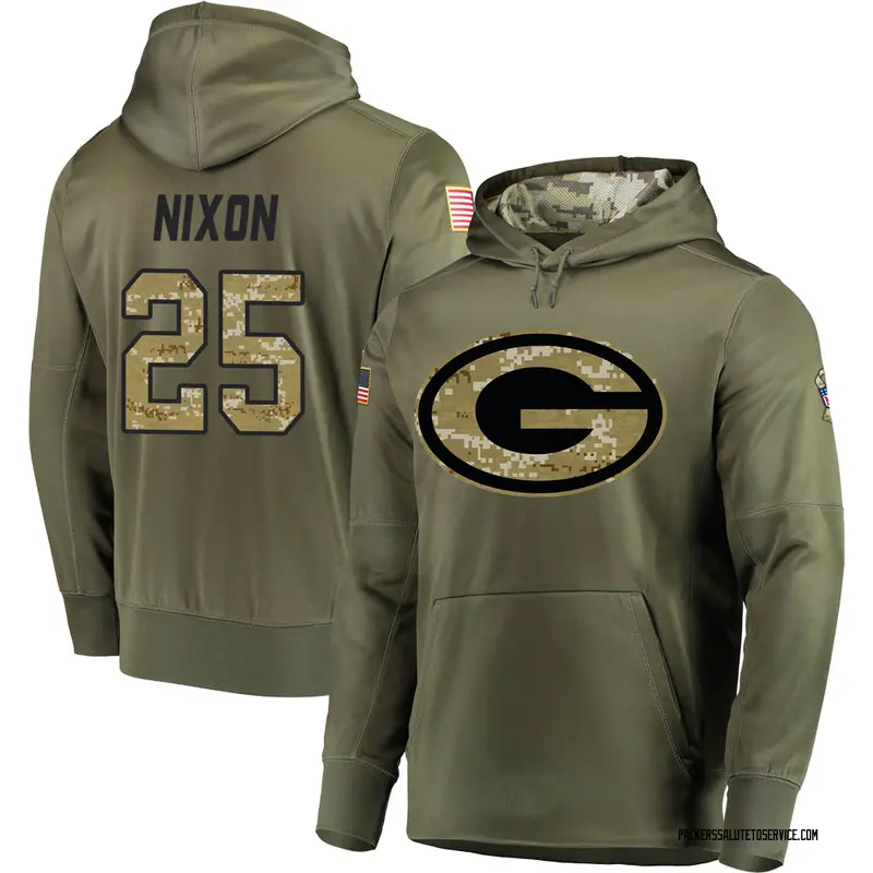 Keisean Nixon Green Bay Packers Men's Legend Olive Salute to Service T-Shirt