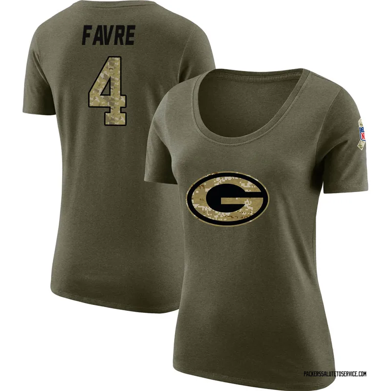 Women's Brett Favre Backer V-Neck T-Shirt - Ash - Tshirtsedge