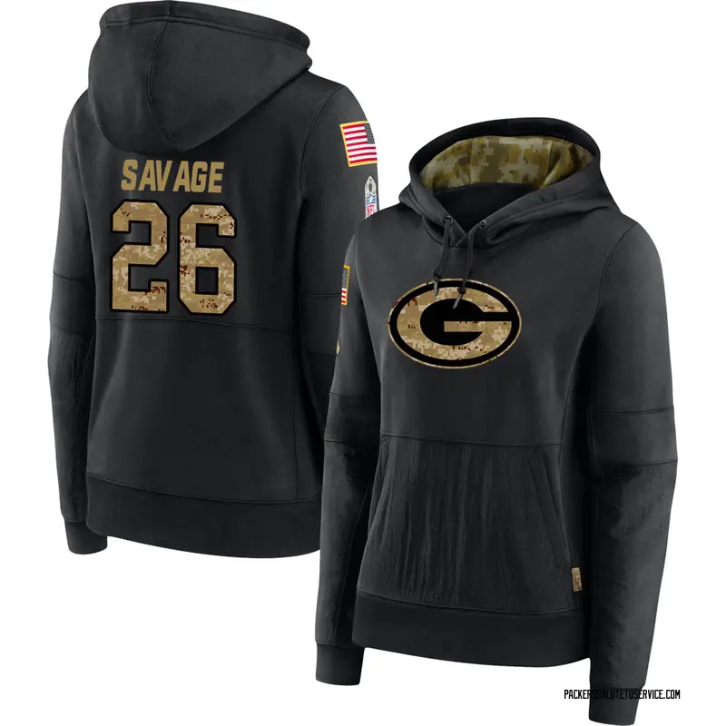 Darnell Savage Green Bay Packers Women's Legend Olive Salute to Service  Scoop Neck T-Shirt