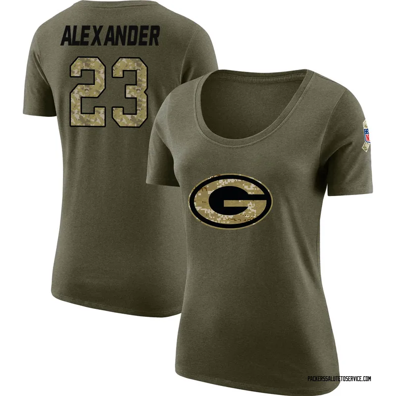 Women's Jaire Alexander Green Bay Packers Legend Olive Salute to ...