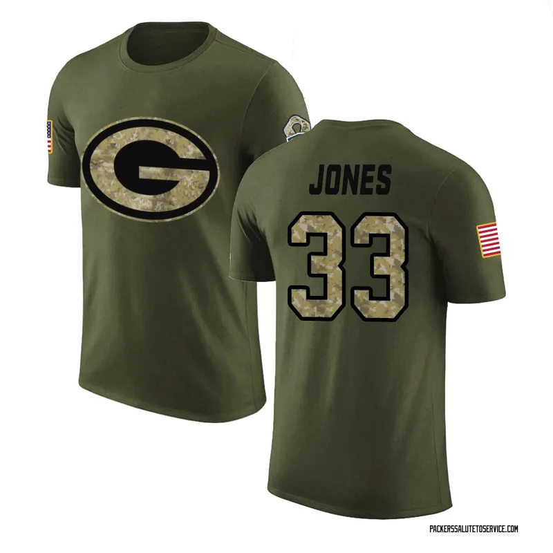 Aaron Jones Green Bay Packers Youth Legend Olive Salute To Service